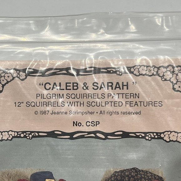 Four Holiday Animal Angel Cloth Doll Patterns Uncut Frog Squirrel Halloween Cat - Picture 15 of 16